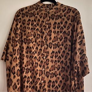 leopard free people blouse